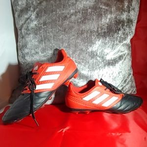 Adidas Baseball big Boys shoes sz 5 Red/Black